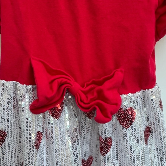 Marie Nicole 3T Girls Formal Short Sleeve Valentine’s Day Dress with Sequins - Picture 2 of 6